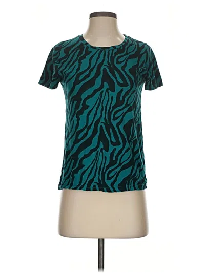 Pre-owned Jcrew Short Sleeve T-shirt In Teal