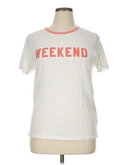 Pre-owned Jcrew Short Sleeve T-shirt In White