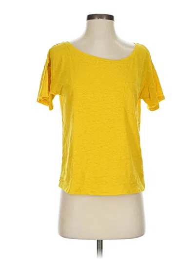 Pre-owned Jcrew Short Sleeve T-shirt In Yellow