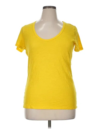 Pre-owned Jcrew Short Sleeve T-shirt In Yellow