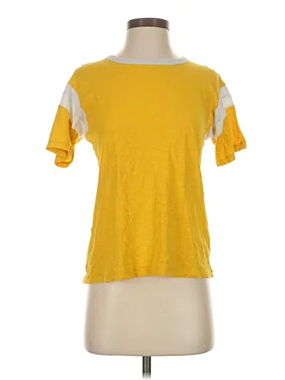 Pre-owned Jcrew Short Sleeve T-shirt In Yellow