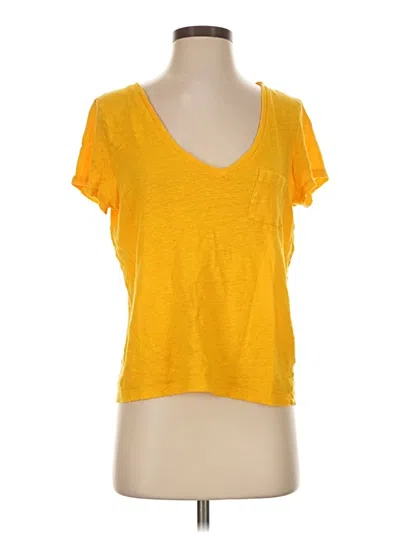 Pre-owned Jcrew Short Sleeve T-shirt In Yellow