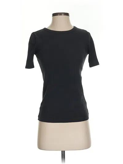 Pre-owned Jcrew Short Sleeve Turtleneck In Black