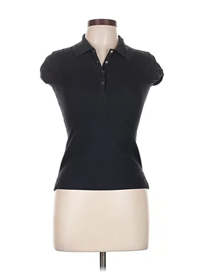Pre-owned Jcrew Short Sleeve Turtleneck In Black