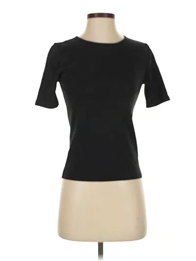 Pre-owned Jcrew Short Sleeve Turtleneck In Black