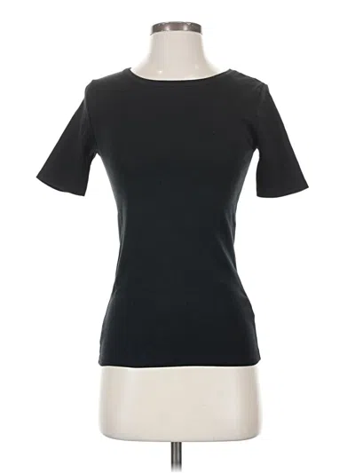 Pre-owned Jcrew Short Sleeve Turtleneck In Black