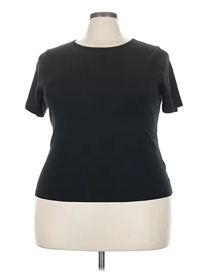 Pre-owned Jcrew Short Sleeve Turtleneck In Black