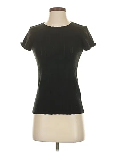 Pre-owned Jcrew Short Sleeve Turtleneck In Black
