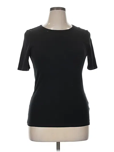 Pre-owned Jcrew Short Sleeve Turtleneck In Black