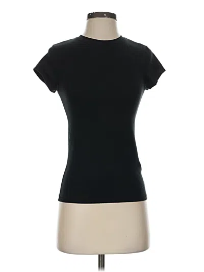 Pre-owned Jcrew Short Sleeve Turtleneck In Black