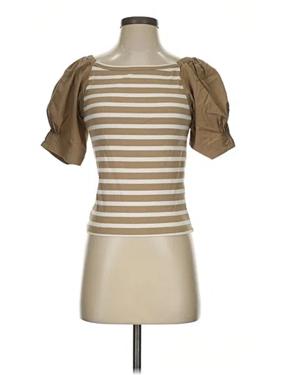 Pre-owned Jcrew Short Sleeve Turtleneck In Brown
