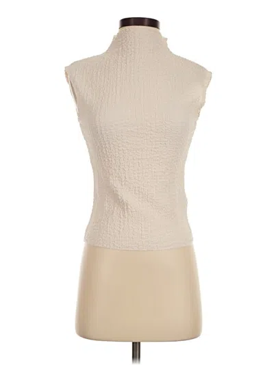 Pre-owned Jcrew Short Sleeve Turtleneck In Ivory