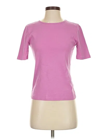 Pre-owned Jcrew Short Sleeve Turtleneck In Pink
