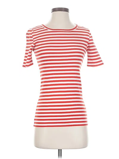Pre-owned Jcrew Short Sleeve Turtleneck In Red