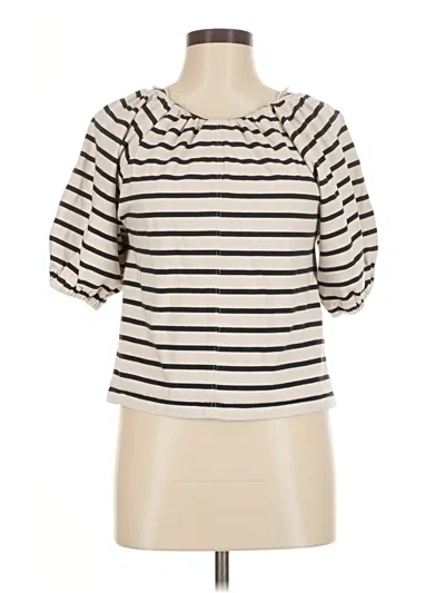 Pre-owned Jcrew Short Sleeve Turtleneck In White