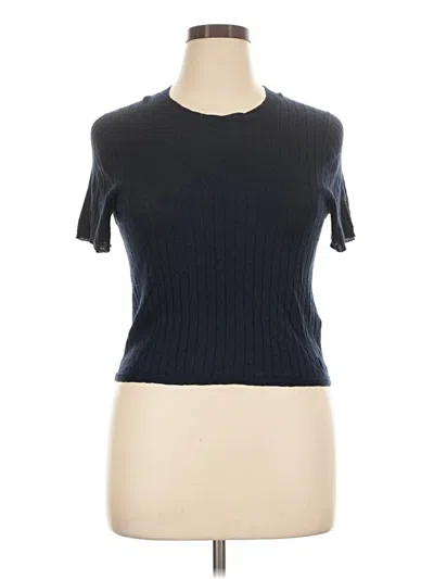 Pre-owned Jcrew Silk Cardigan Sweater In Blue