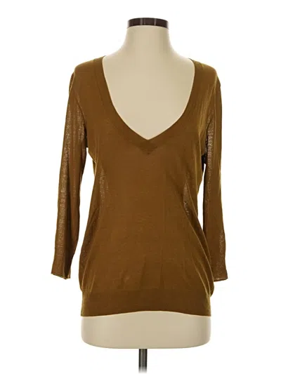 Pre-owned Jcrew Silk Cardigan Sweater In Brown