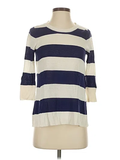 Pre-owned Jcrew Silk Pullover Sweater In Blue