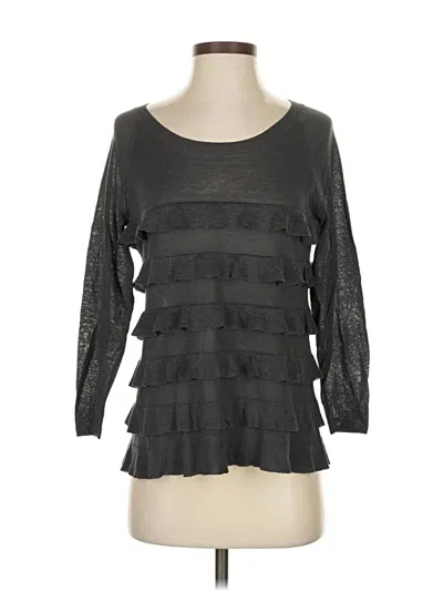 Pre-owned Jcrew Silk Pullover Sweater In Gray