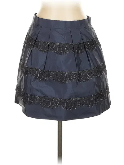 Pre-owned Jcrew Silk Skirt In Blue
