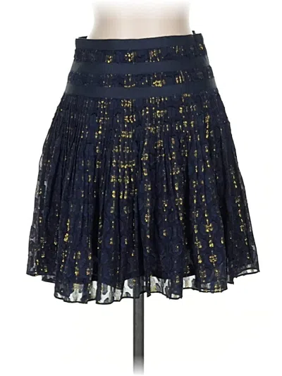 Pre-owned Jcrew Silk Skirt In Blue