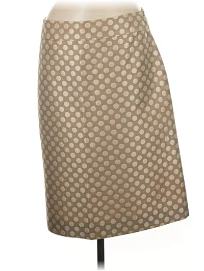 Pre-owned Jcrew Silk Skirt In Brown