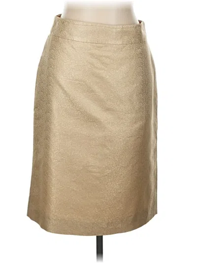 Pre-owned Jcrew Silk Skirt In Brown