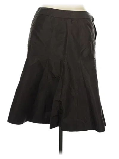 Pre-owned Jcrew Silk Skirt In Brown