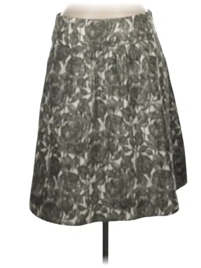 Pre-owned Jcrew Silk Skirt In Gray