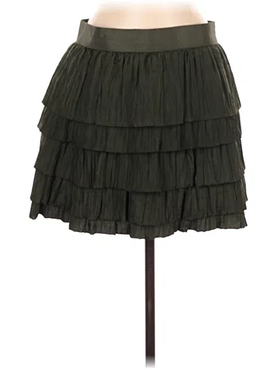 Pre-owned Jcrew Silk Skirt In Green