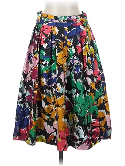 Pre-owned Jcrew Silk Skirt In Green