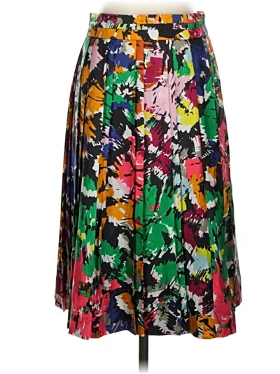 Pre-owned Jcrew Silk Skirt In Green
