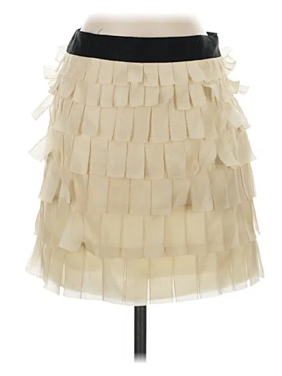 Pre-owned Jcrew Silk Skirt In Ivory