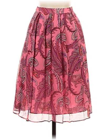 Pre-owned Jcrew Silk Skirt In Pink