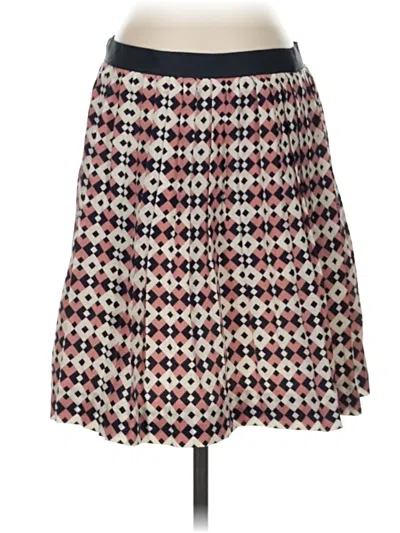 Pre-owned Jcrew Silk Skirt In Red