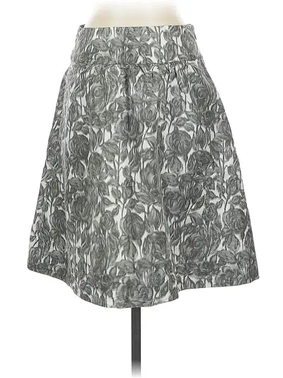 Pre-owned Jcrew Silk Skirt In Silver