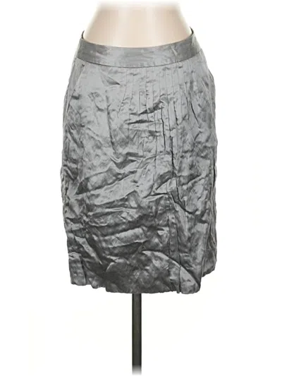 Pre-owned Jcrew Silk Skirt In Silver
