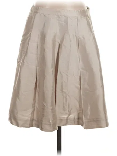 Pre-owned Jcrew Silk Skirt In Tan