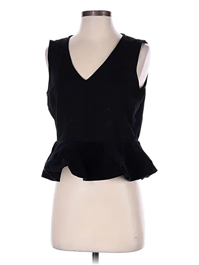 Pre-owned Jcrew Sleeveless Blouse In Black