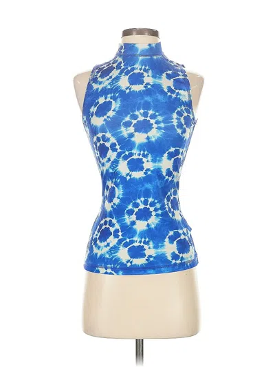 Pre-owned Jcrew Sleeveless Blouse In Blue