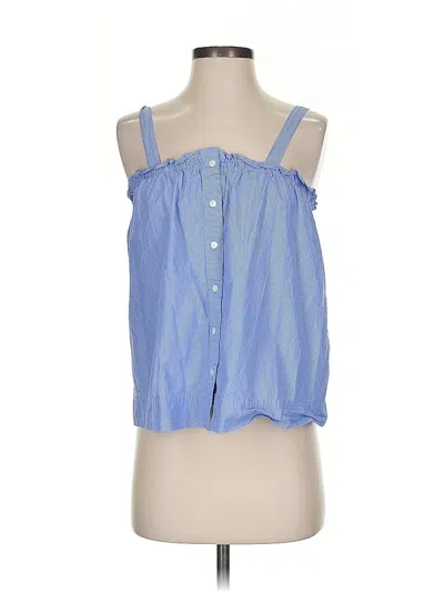 Pre-owned Jcrew Sleeveless Blouse In Blue
