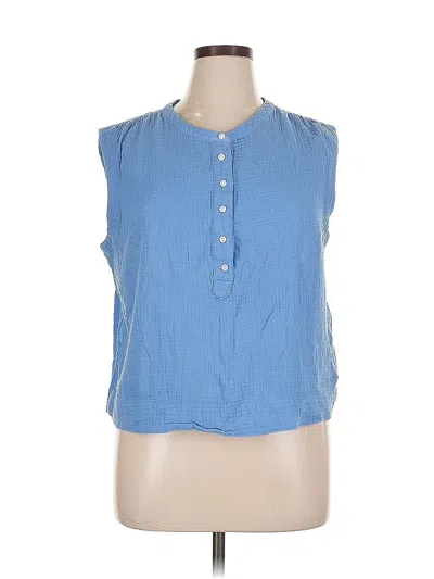 Pre-owned Jcrew Sleeveless Blouse In Blue