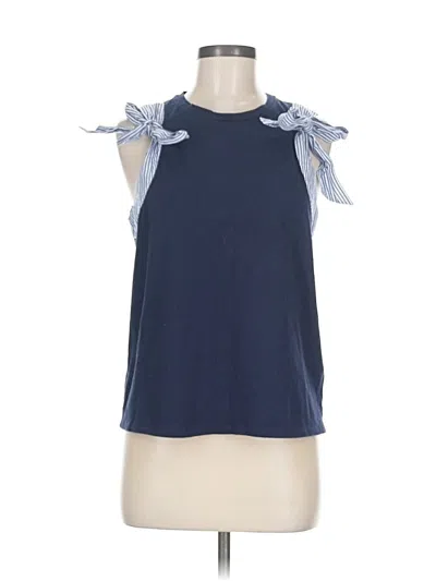 Pre-owned Jcrew Sleeveless Blouse In Blue