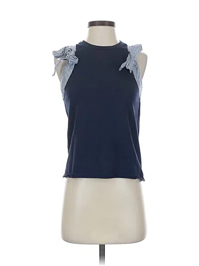 Pre-owned Jcrew Sleeveless Blouse In Blue
