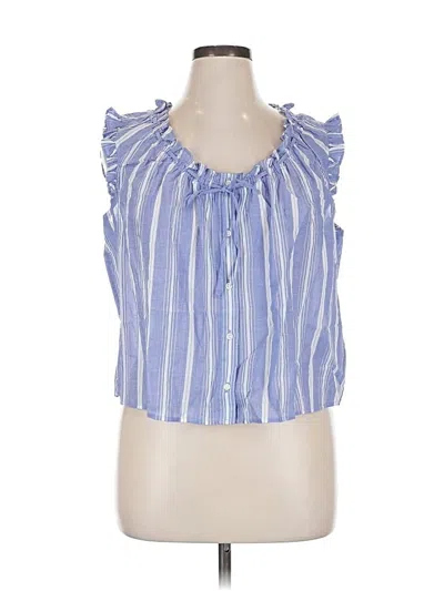 Jcrew Sleeveless Blouse In Blue
