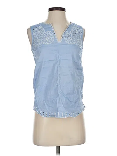 Pre-owned Jcrew Sleeveless Blouse In Blue