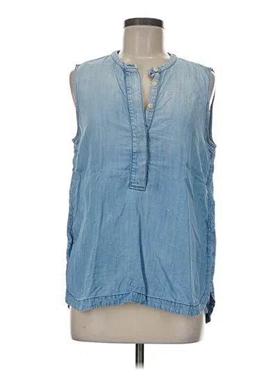 Pre-owned Jcrew Sleeveless Blouse In Blue