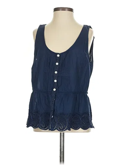 Pre-owned Jcrew Sleeveless Blouse In Blue