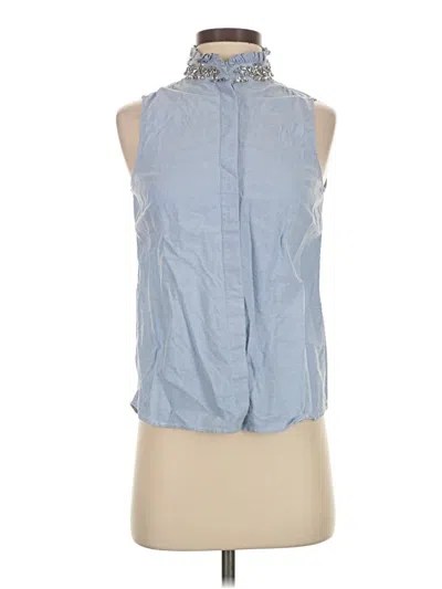 Pre-owned Jcrew Sleeveless Blouse In Blue