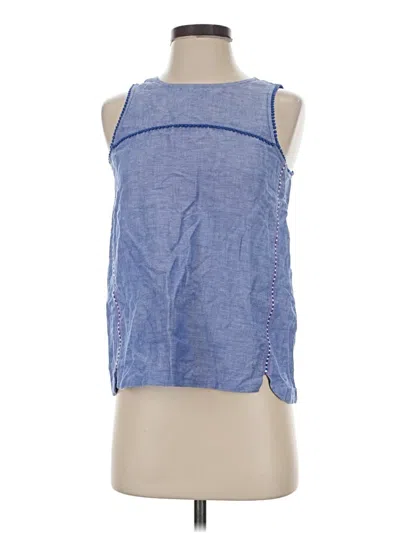 Pre-owned Jcrew Sleeveless Blouse In Blue